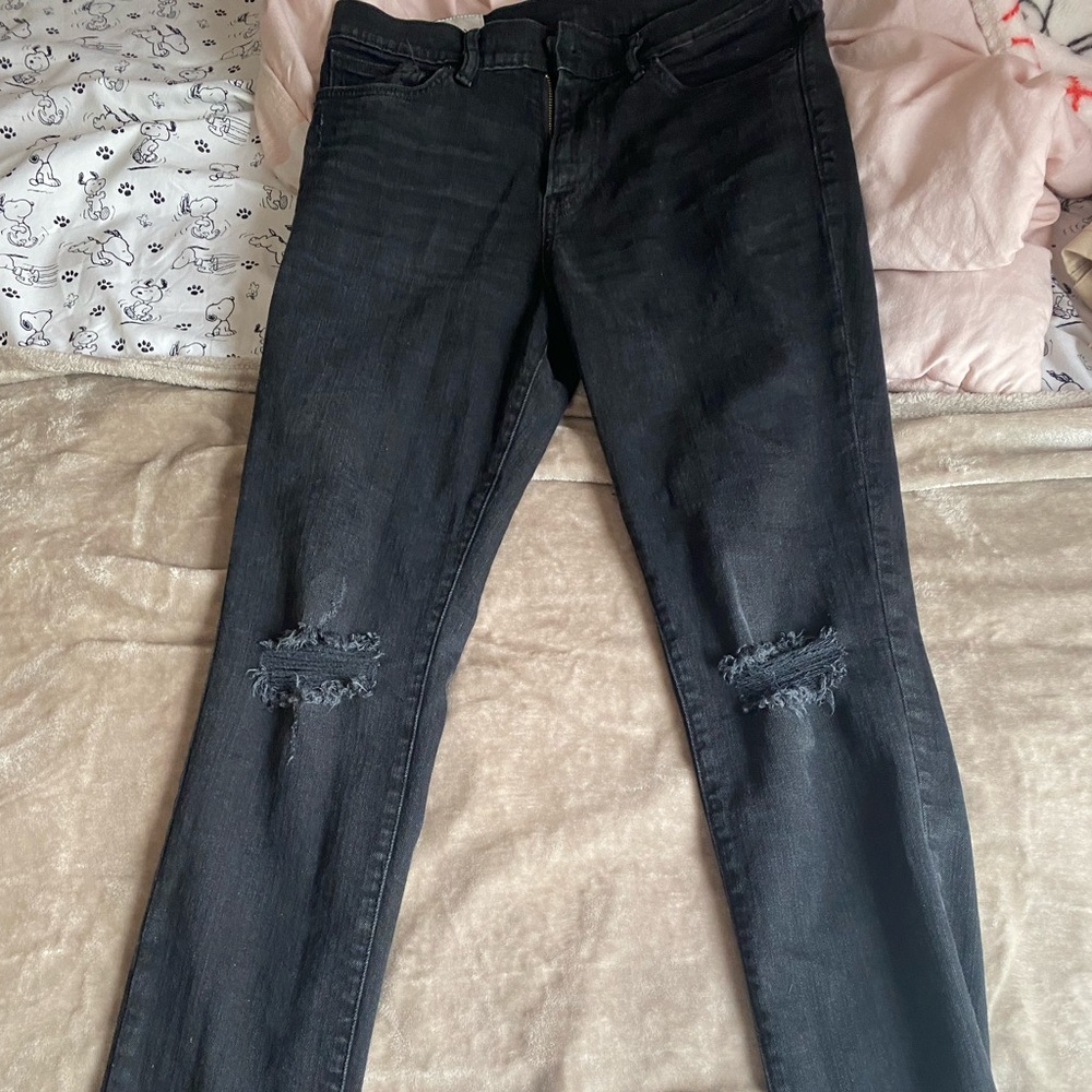 Black Destroyed Skinny Jeans H&M